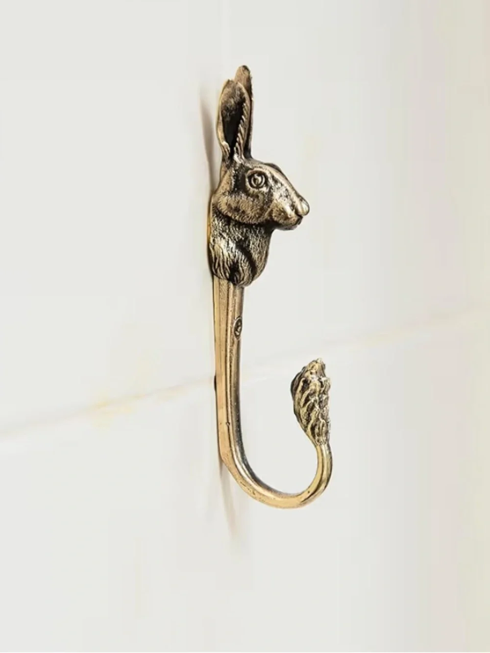 NWT TUTURA LUTSS Forest Hare Handmade Brass Wall Hook